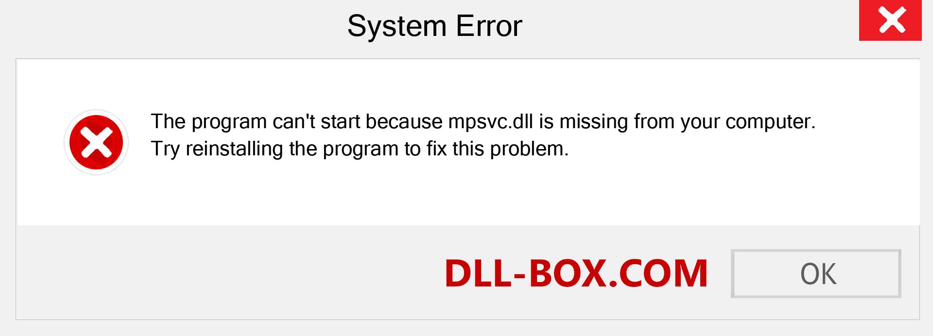  mpsvc.dll file is missing?. Download for Windows 7, 8, 10 - Fix  mpsvc dll Missing Error on Windows, photos, images